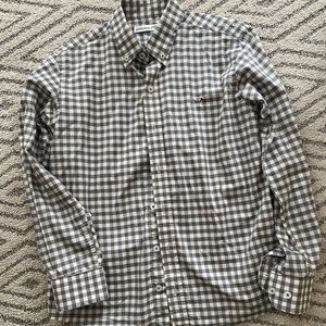 Gray button down. YXL